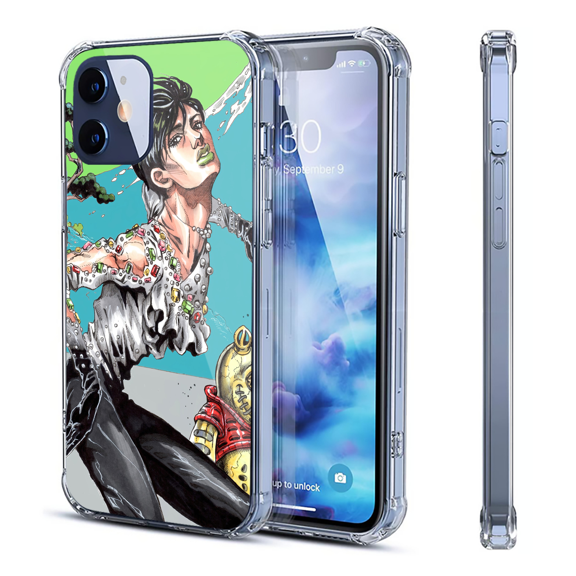 （画像用） ジョジョの奇妙な冒険 JoJo's Bizarre Adventure 【iPhone 12シリーズ対応】透明スマホケース（クリアソフトケース）